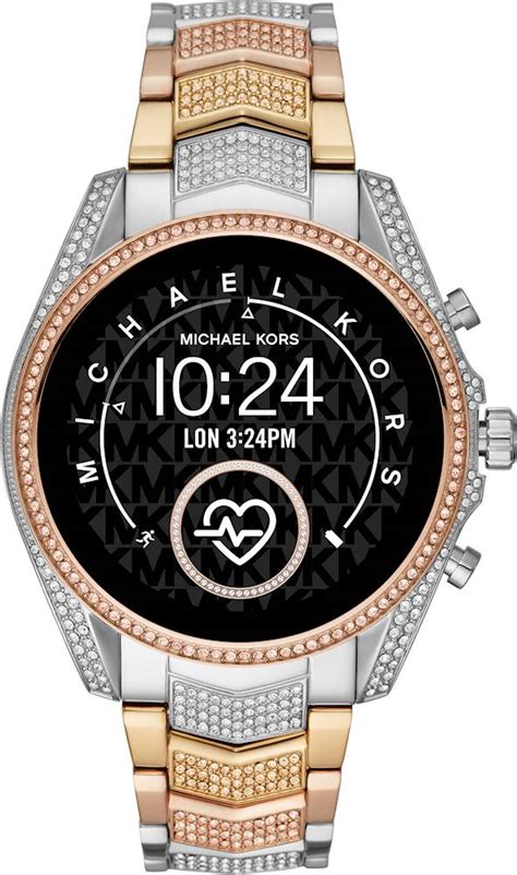 michael kors access gen 5 bradshaw pavé tri-tone smartwatch|Michael Kors .